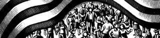 Civil Rights woodcut illustration